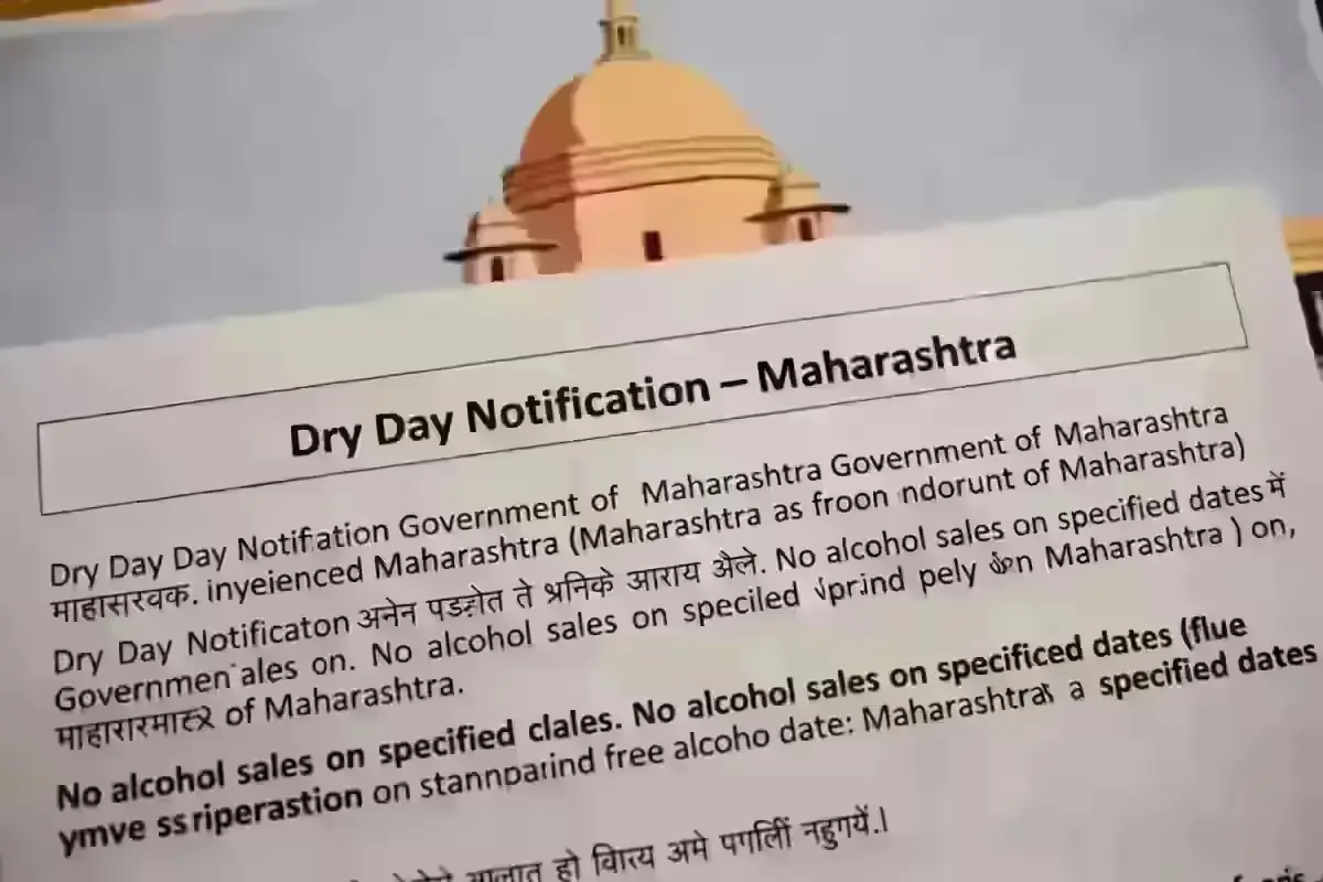 Maharashtra government dry day alcohol ban notification
