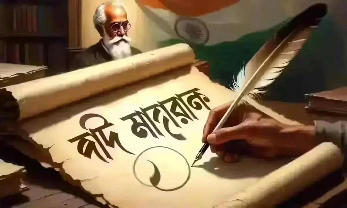 Bankim Chandra Chattopadhyay writing Vande Mataram manuscript