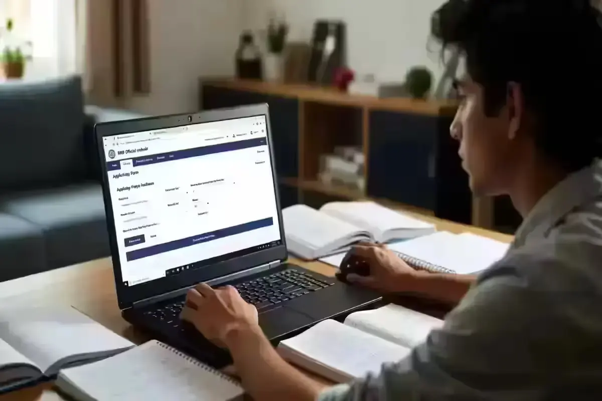 Candidate applying online for RRB Group D 2026 at rrbapply.gov.in