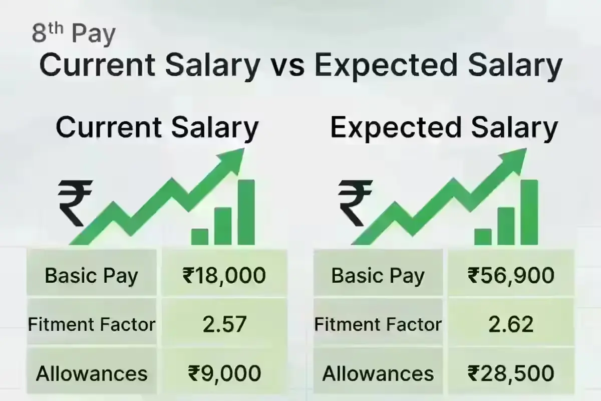 Expected salary hike under 8th Pay Commission with fitment factor explanation