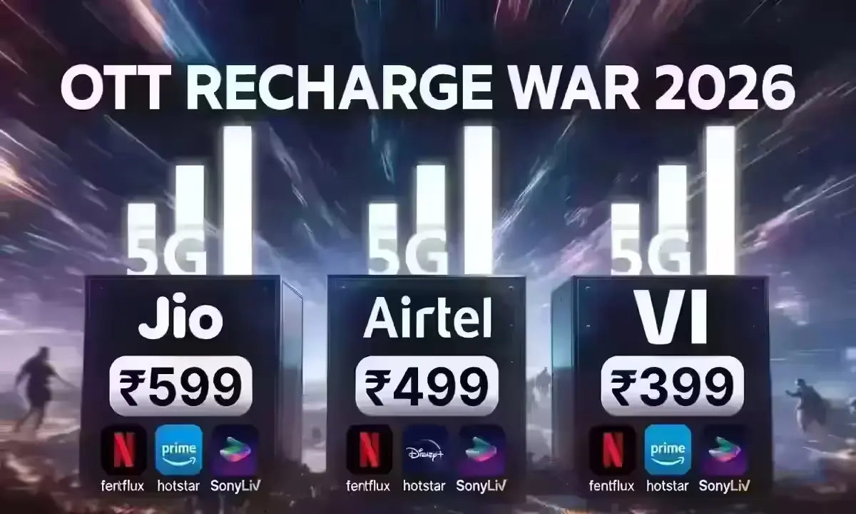 Jio vs Airtel vs Vi OTT recharge comparison 2026