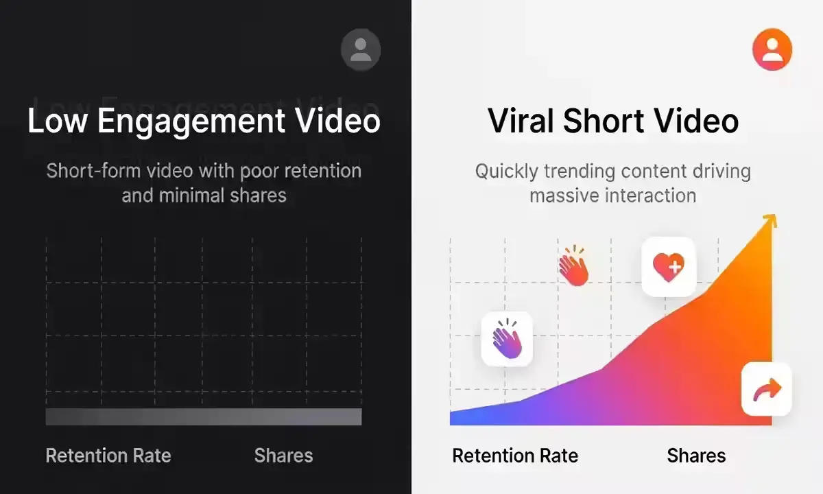 Viral video engagement comparison 2026 algorithm performance