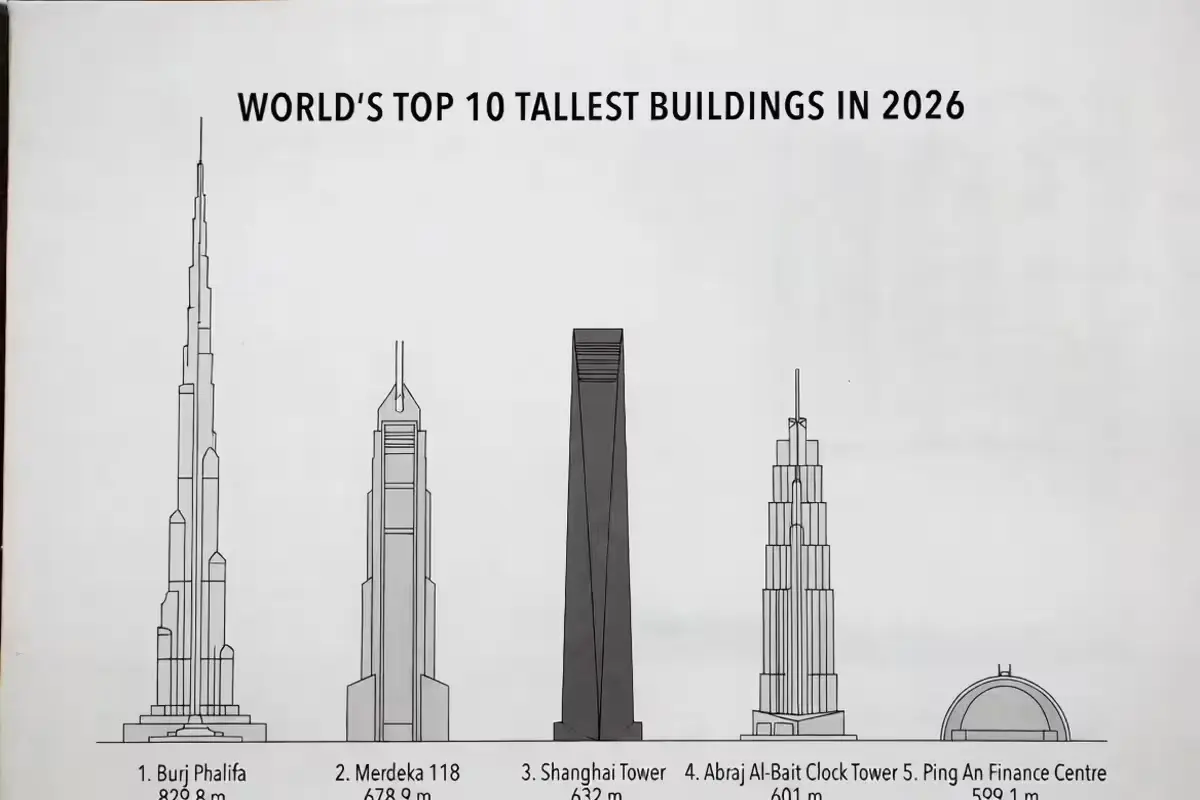 World’s tallest buildings 2026 ranked top 10 skyscrapers