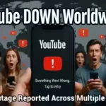 YouTube down global outage showing Something Went Wrong error message