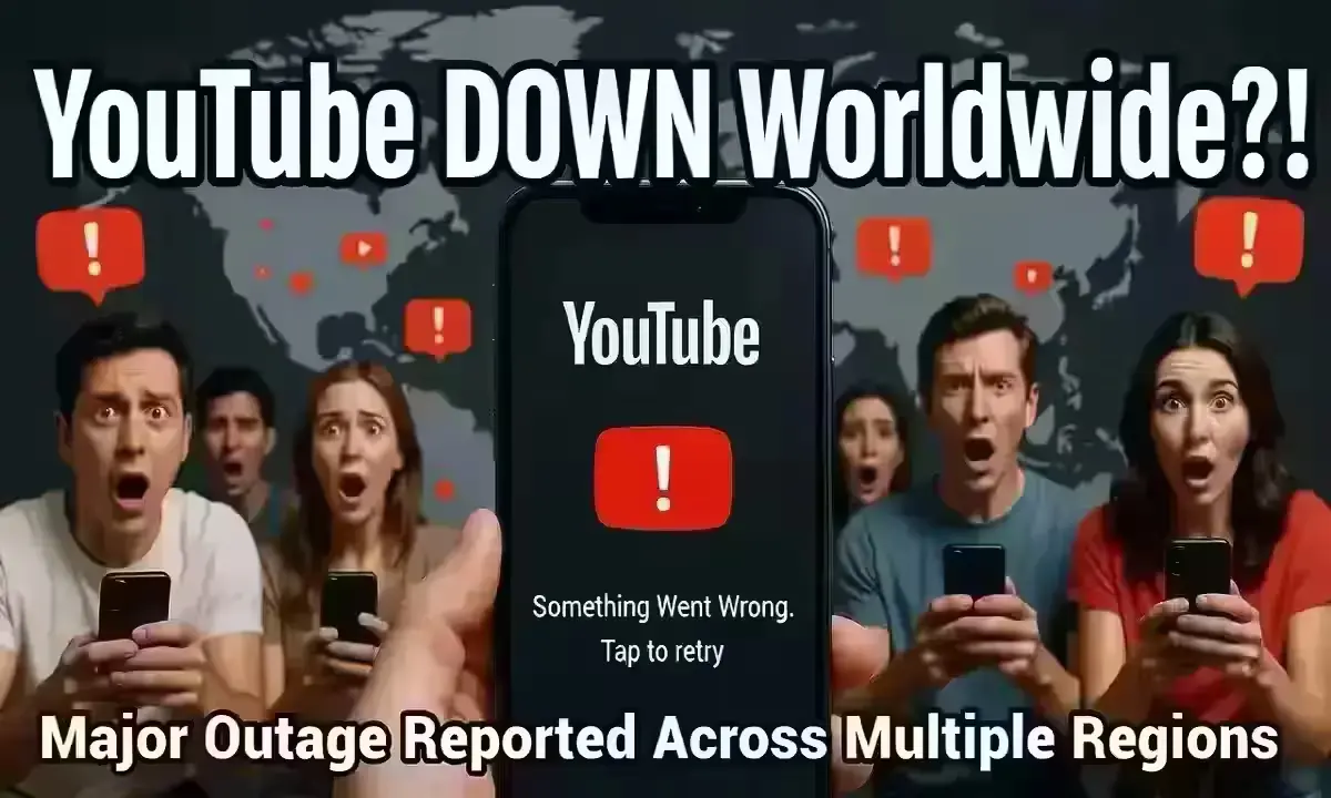 YouTube Down: Global Outage Sparks “Something Went Wrong” Error