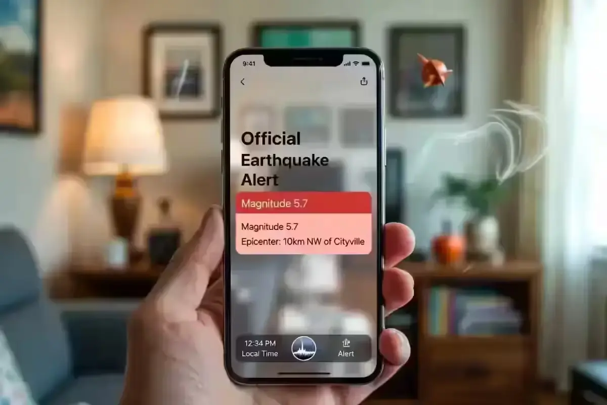 earthquake today alert notification magnitude location
