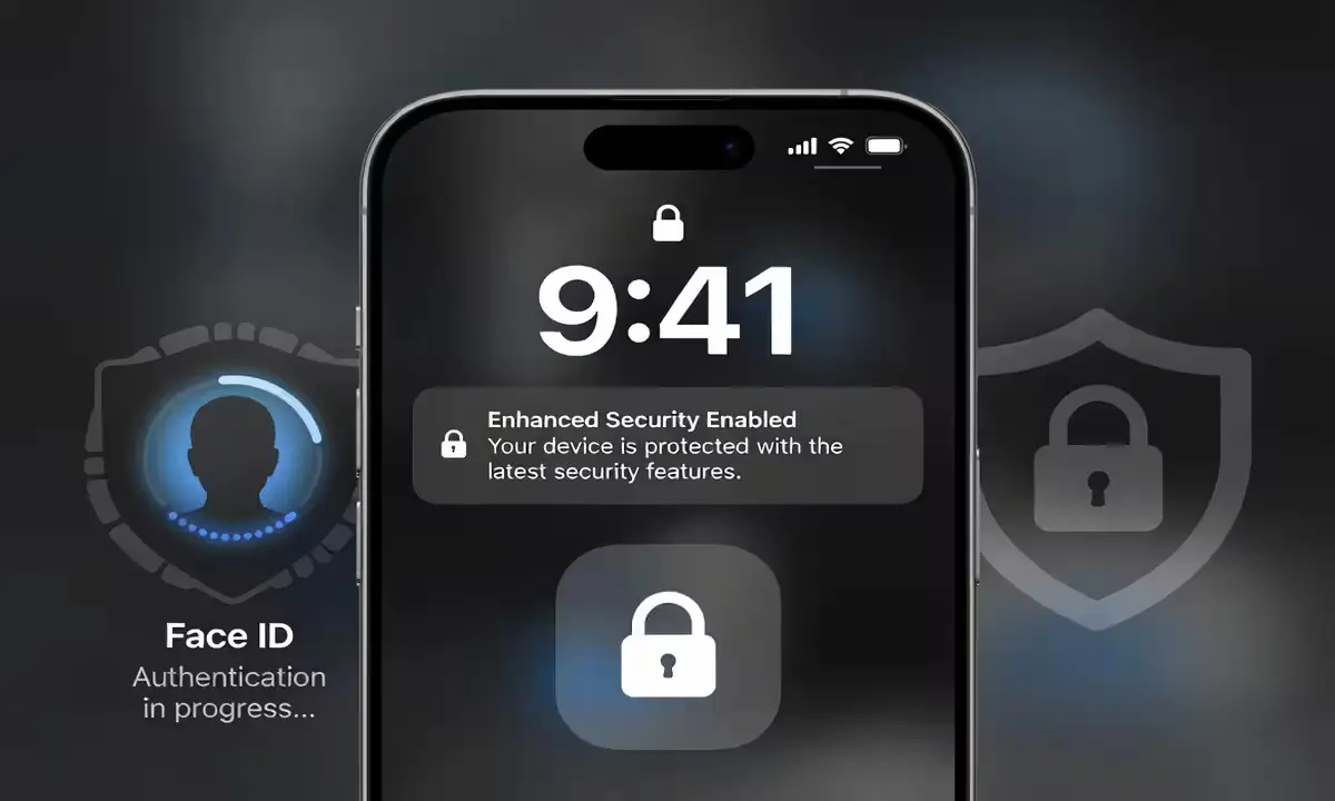 iOS 26.3 lock screen security improvements with Face ID and encryption alerts