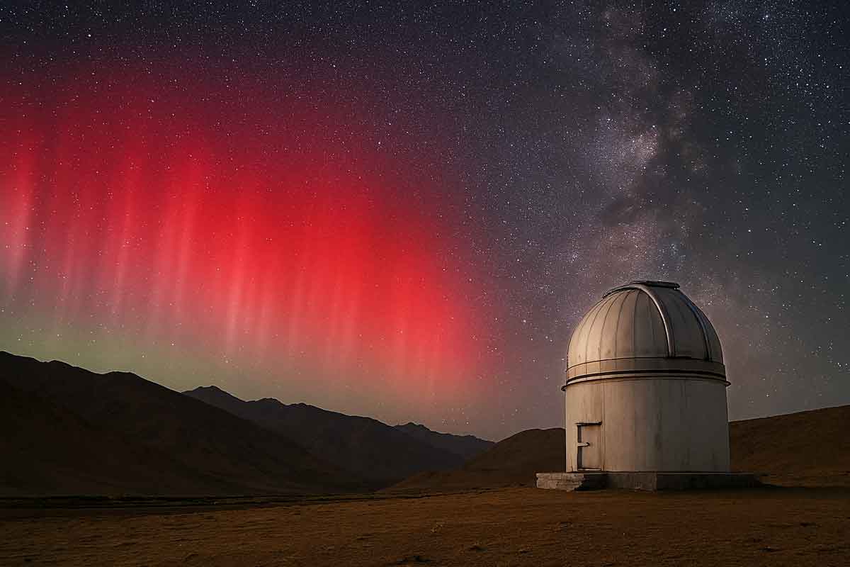 Red Auroras Over Hanle Ladakh: Rare Solar Storm Explained