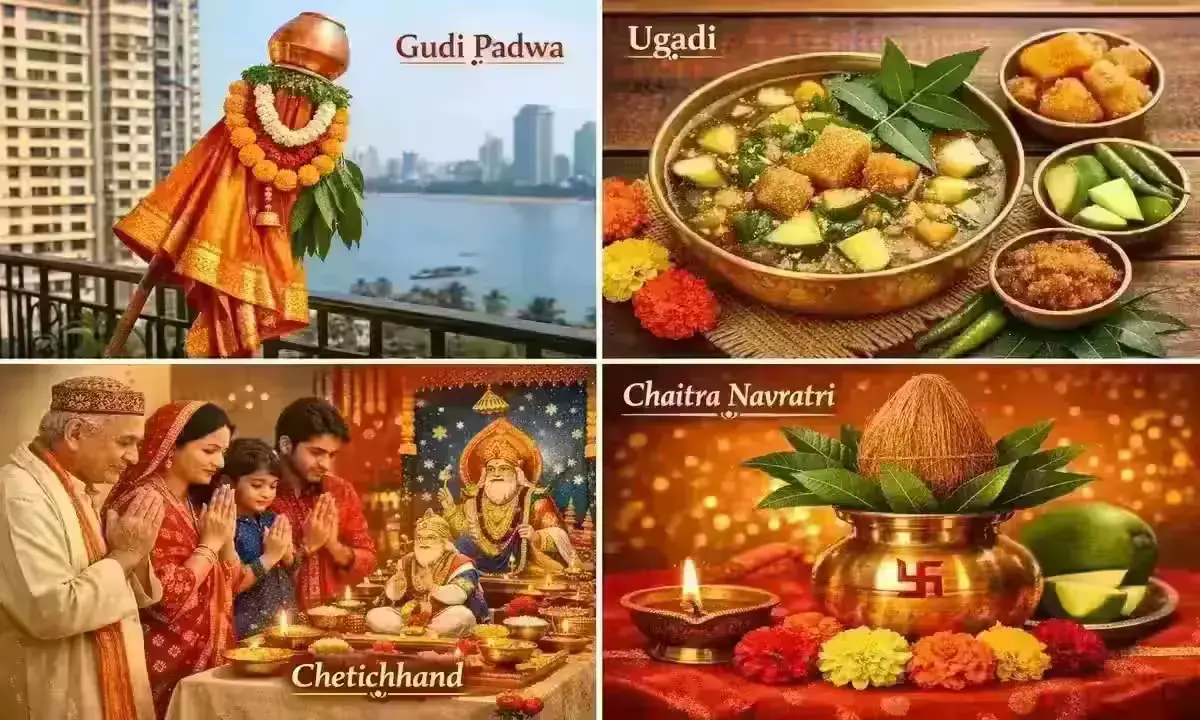 Hindu Nav Varsh 2026 regional celebrations — Gudi Padwa in Maharashtra, Ugadi in Karnataka, Chetichhand and Chaitra Navratri all on March 19