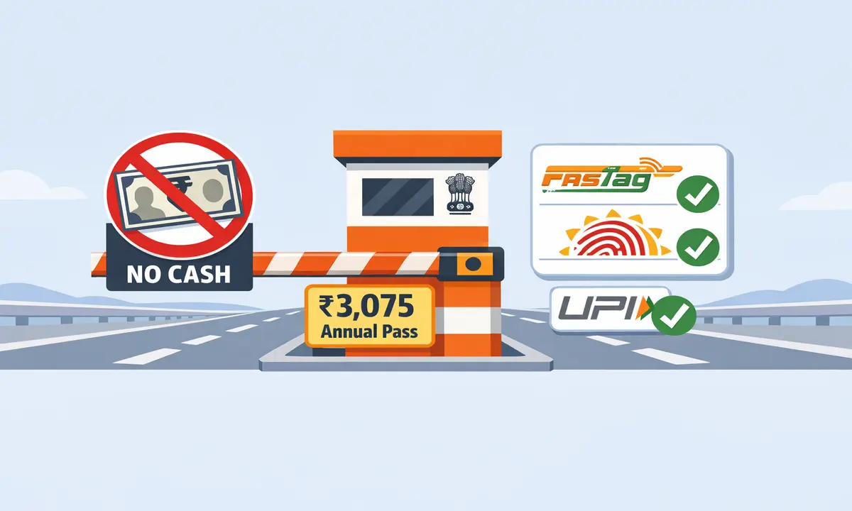 FASTag toll plaza cash payment banned from April 1 2026 UPI only