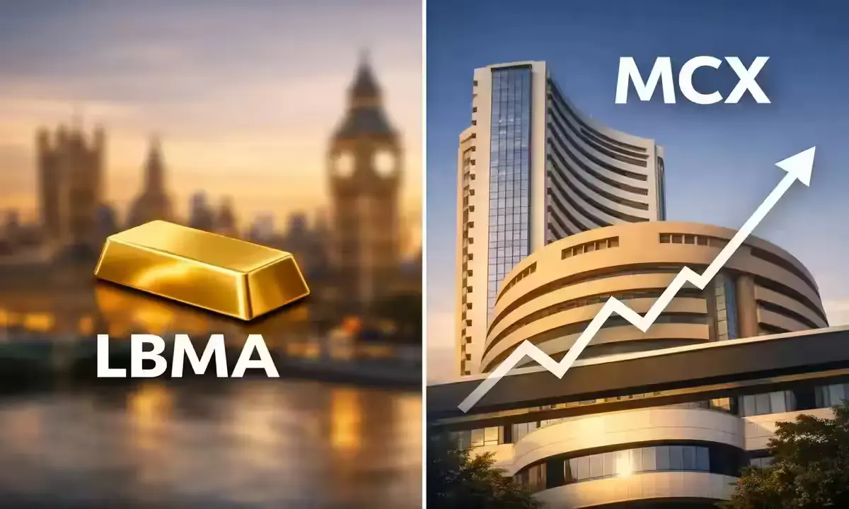 Illustration showing shift in gold ETF NAV benchmark from LBMA London to MCX India from April 2026