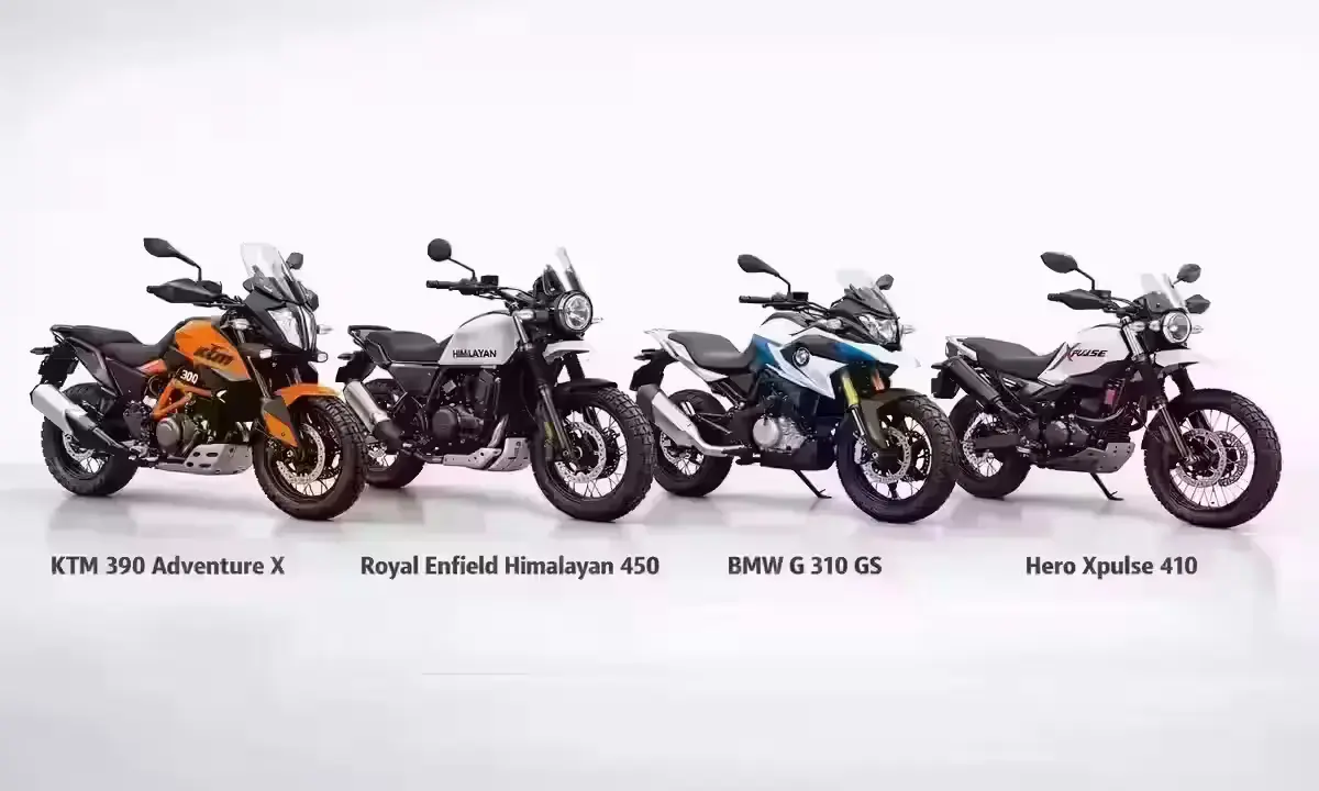 KTM 390 Adventure X vs Himalayan 450 vs BMW G 310 GS vs Xpulse 410 price comparison 2026