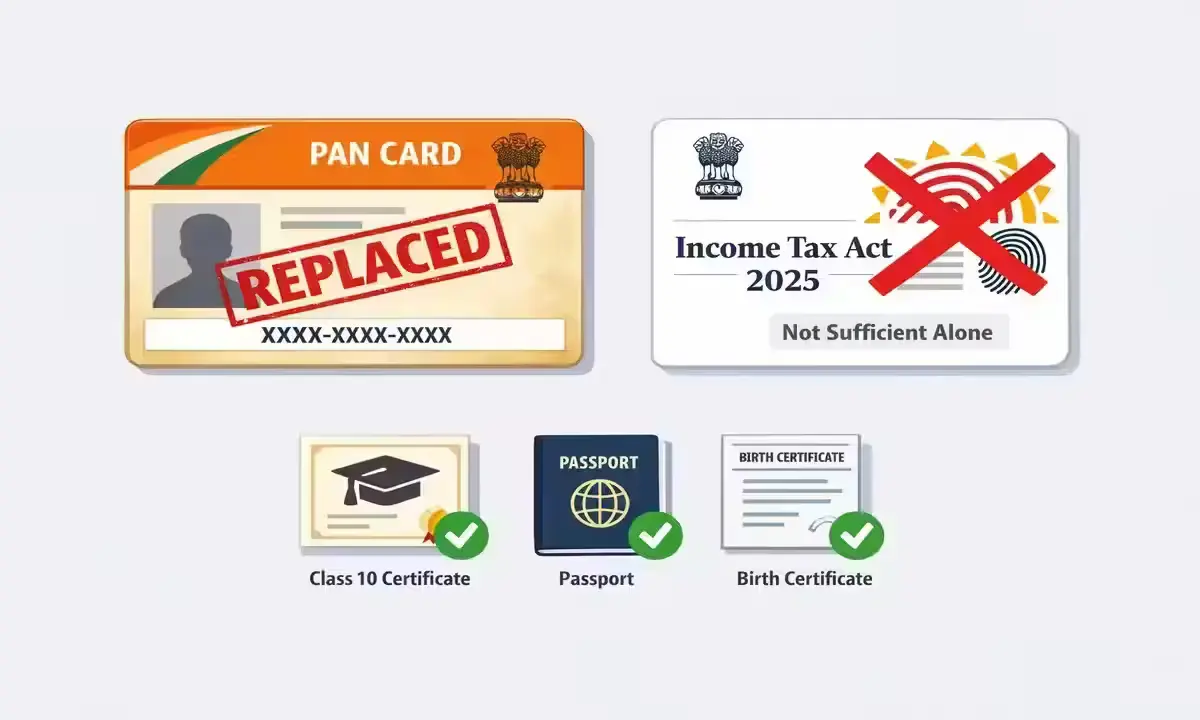 PAN card new rules 2026 Aadhaar no longer accepted as date of birth proof