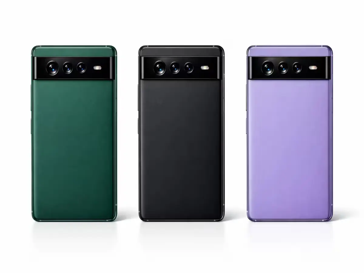 Vivo X300 FE India color options: Deep Green exclusive, Graphite Black, and Cool Purple variants lined up back panel view