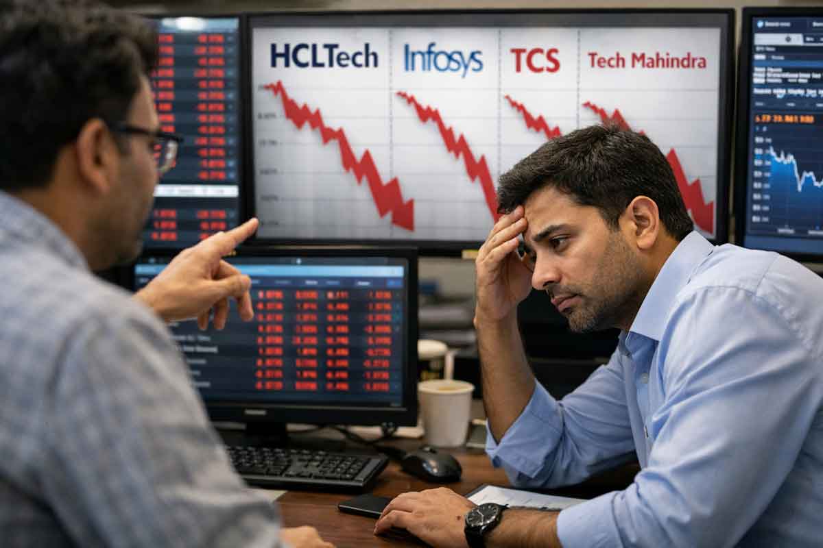 Why HCLTech Stock Fell 10% and Dragged Infosys, TCS, Tech Mahindra Down With It