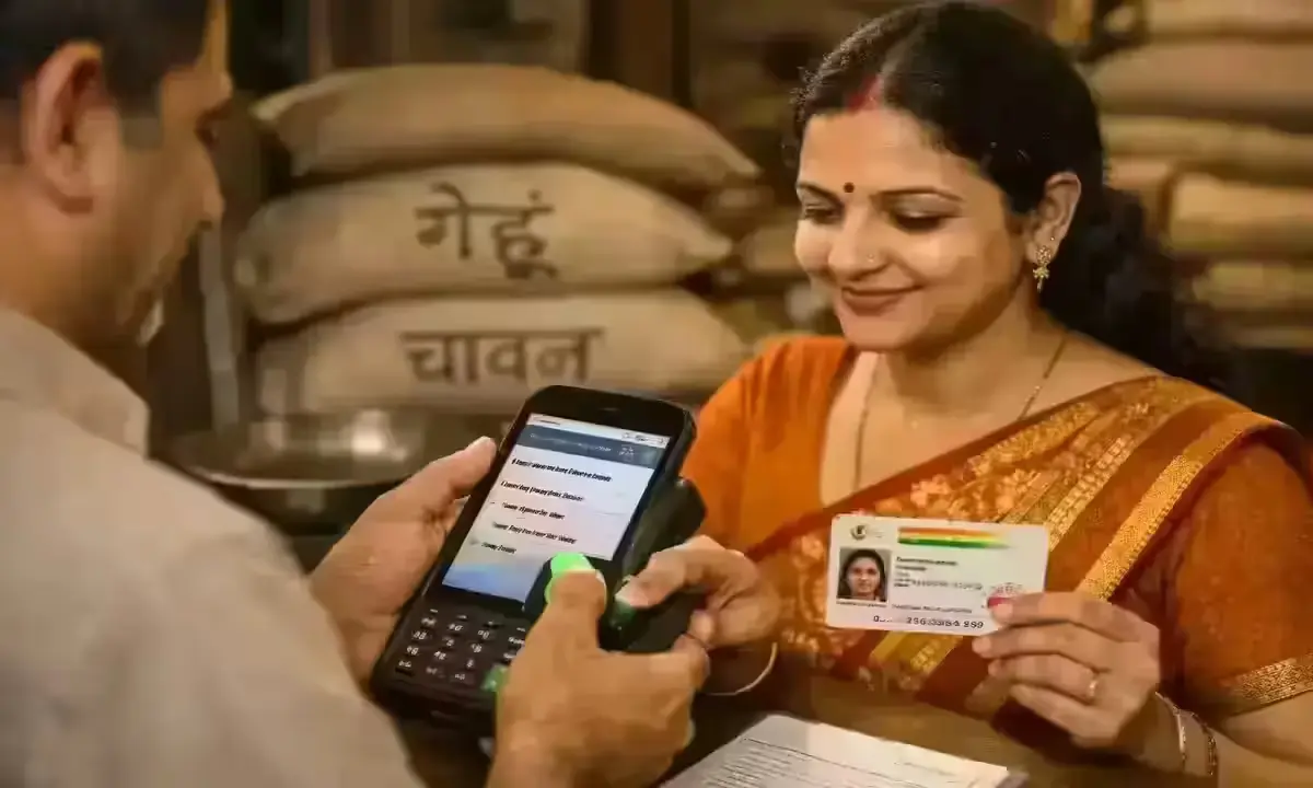 Ration Card eKYC biometric verification 2026 — Aadhaar fingerprint से fair price shop पर authentication