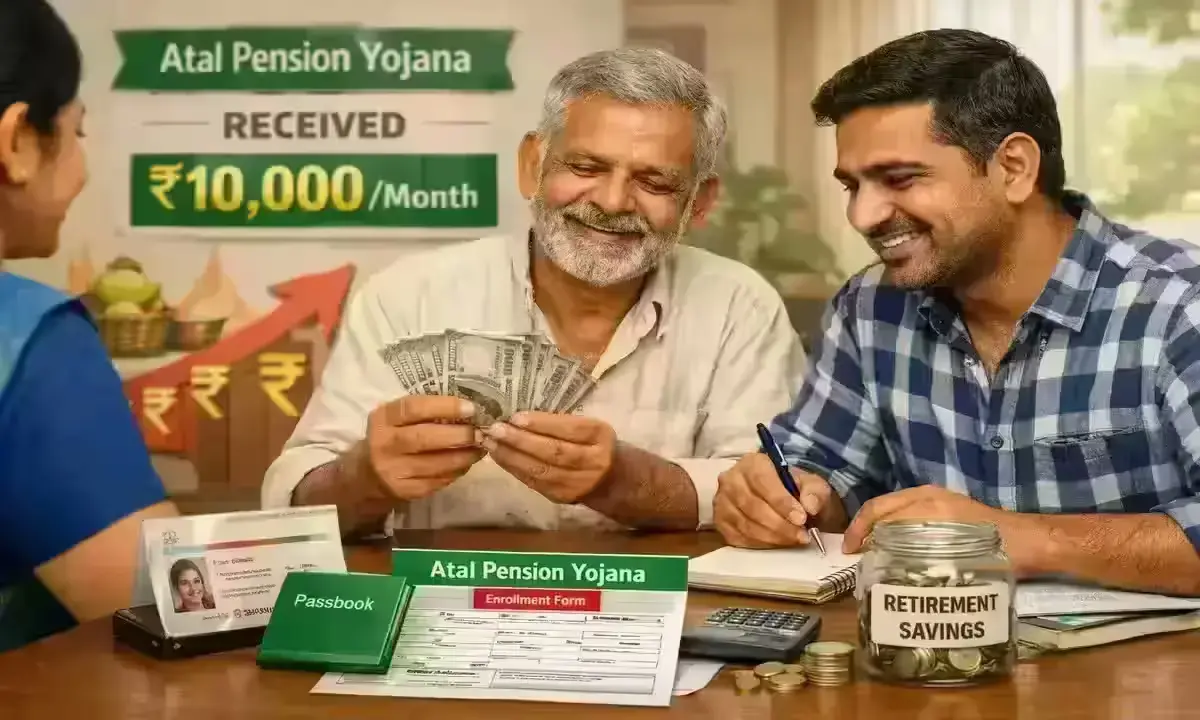 अटल पेंशन योजना के तहत रिटायरमेंट प्लान बनाते भारतीय नागरिक