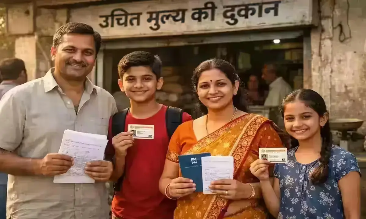 दिल्ली राशन कार्ड 2026 नए नियम — परिवार fair price shop पर आवेदन करते हुए
