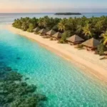 लक्षद्वीप द्वीप का हवाई दृश्य — नई Excise Regulation 2026 के बाद tourism zone में alcohol sale allowed